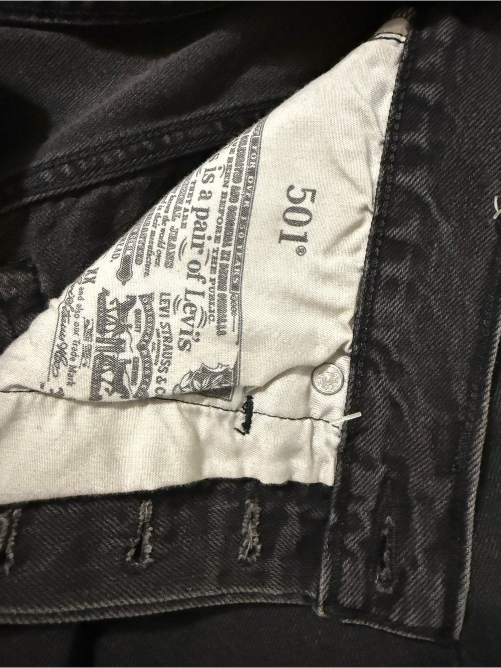 Levi's Black Women's Jean Shorts - Picture 3 of 4